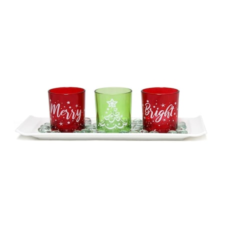 Stockage Supreme Merry Bright Christmas Candle Set of 3 ST3343673